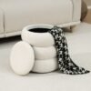 Storage Round Ottoman with Removable Lid - Image 3